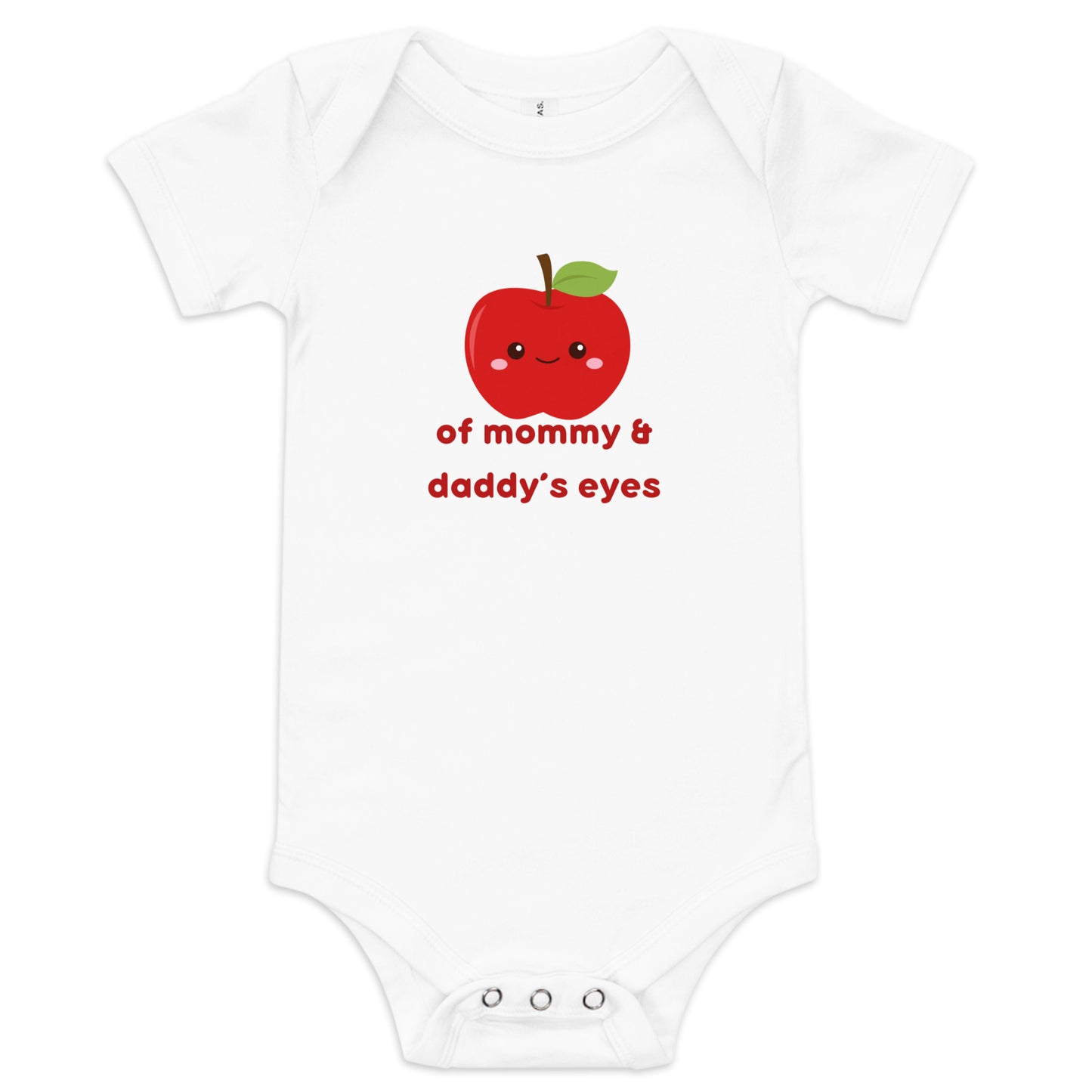 Apple of Mommy & Daddy's Eyes Baby short sleeve one piece