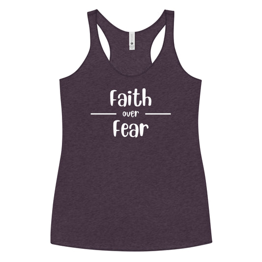 Faith Over Fear Women's Racerback Tank