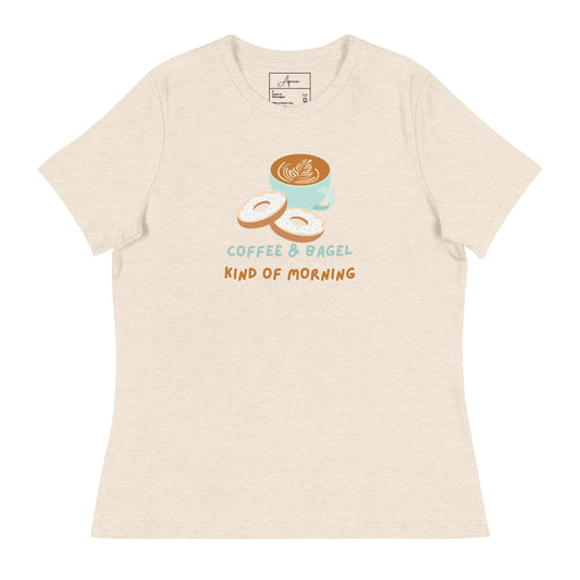 Coffee & Bagel Kind of Morning Women's Relaxed T-Shirt