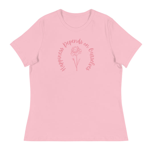 Happiness Depends on Ourselves Women's Relaxed T-Shirt